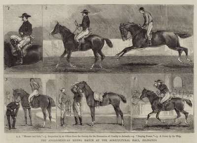 イズリントンの農業ホールでのアングロメキシコの乗馬の試合 作： Alfred Chantrey Corbould
