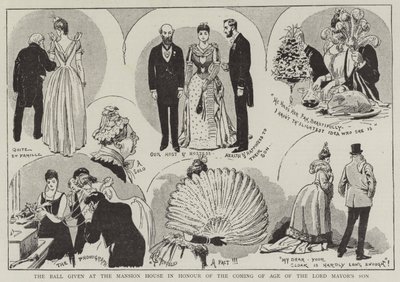 市長の息子の成年に敬意を表して邸宅で贈られたボール 作： Alfred Chantrey Corbould