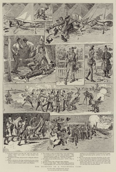 ボランティアキャンプのユーモア 作： Alfred Chantrey Corbould