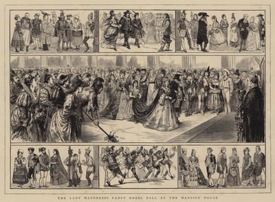 邸宅でのマヨレス夫人の仮装舞踏会 作： Alfred Chantrey Corbould