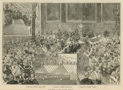 王立高等法院：中央寺院での昼食会 作： Alfred Chantrey Corbould