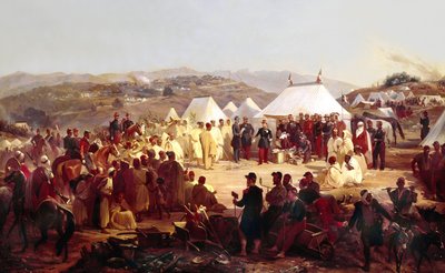アルジェリアの征服：1854年にカビリアからフランス元帥ランドン（1795-1871）に降伏したベニラテン族 作： Alfred Charles Ferdinand Decaen