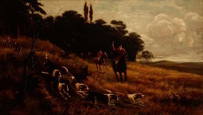 Full Cry（油彩・キャンバス） 作： Alfred Charles Havell