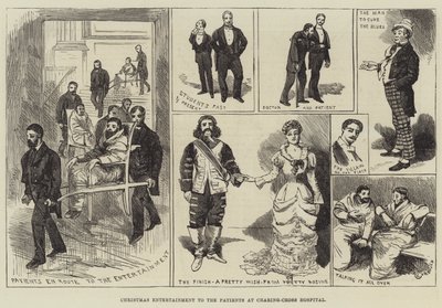チャリングクロス病院の患者へのクリスマスエンターテイメント 作： Alfred Courbould