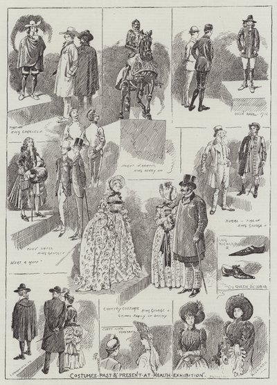 健康展の過去と現在の衣装 作： Alfred Courbould