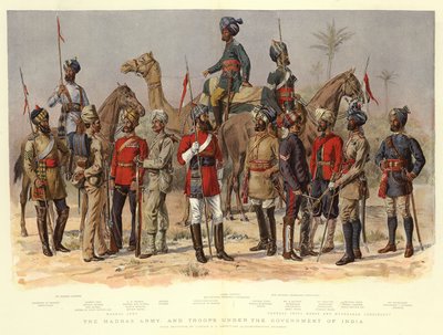 マドラス軍とインド政府下の部隊 作： Alfred Crowdy Lovett