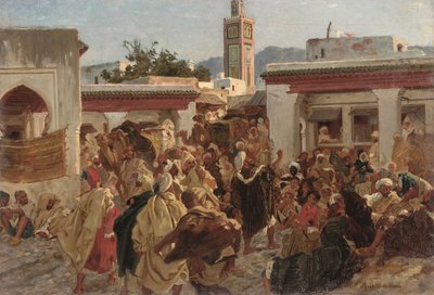 Cena de rua marroquina (óleo sobre tela) 作： Alfred Dehodencq