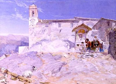 Sta Rocco, Olevano（紙に水彩画） 作： Alfred Downing Fripp