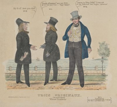 Three Loafers Three Originals、1836-41。 作： Alfred E. Baker