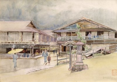 湯本での雨の日、1889年 作： Alfred East