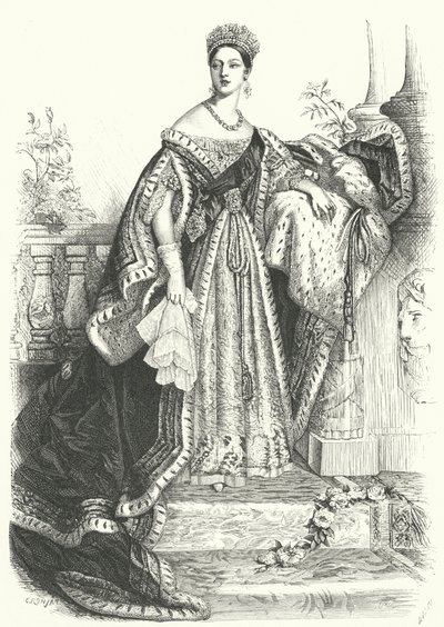 ヴィクトリア女王（彫刻 作： Alfred Edward (after) Chalon
