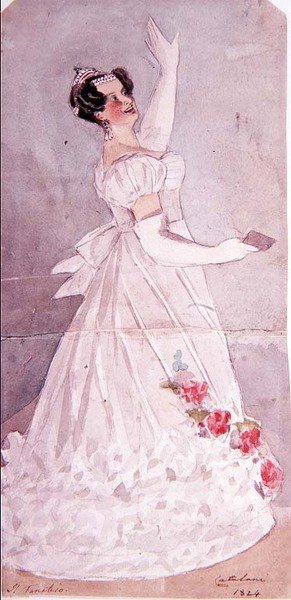 アンジェリカカタラニ（1780〜1845年）、イルファナティコ、1824年（トイレ） 作： Alfred Edward Chalon
