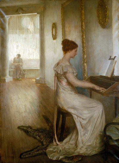 「ベートーベンのソナタ」、c1868-1918 作： Alfred Edward Emslie