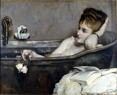 アルフレッド・スティーブンス："The bath" 1867年コンピエーニュ国立博物館 作： Alfred Emile Stevens