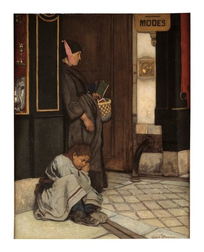 物乞い (キャンバスに油彩) 作： Alfred Emile Stevens