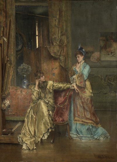 訪問、1870年頃 作： Alfred Emile Stevens