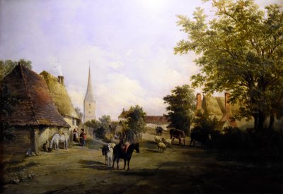 アルフレッド・ヴィッカーズ（1810-1837）ヘヴァーの村 - ヘヴァー城 2017年8月5日 11-45-48 作： Alfred Gomersal Vickers