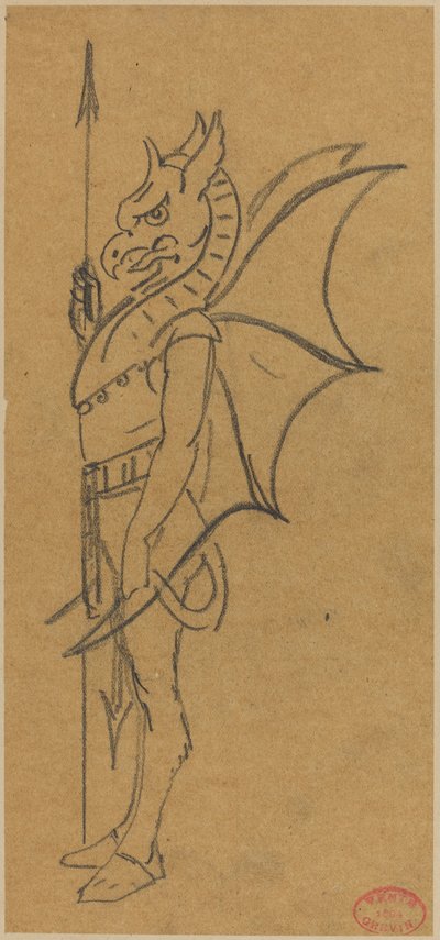 グリフィンに扮したフィギュア 作： Alfred Grevin