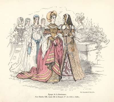ルネッサンス期のフランス女性の衣装 作： Alfred Grevin