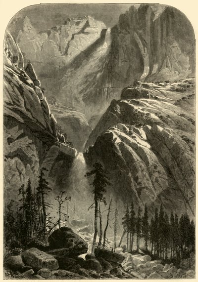 「ヨセミテの滝」、1872 年。 作： Alfred Harral