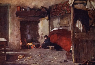 コテージインテリア、アキル島 作： Alfred Heaton Cooper