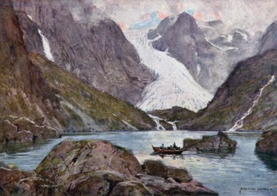 ボンダス氷河、ハダンゲンフィヨルド 作： Alfred Heaton Cooper
