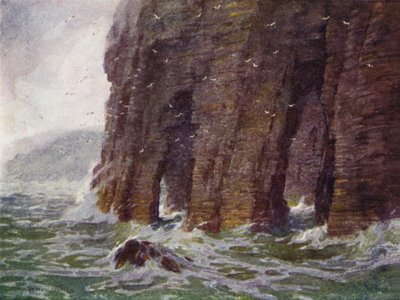 大聖堂の崖、アキル島 作： Alfred Heaton Cooper