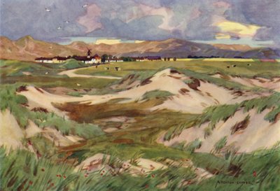 デンマーク：カンデステダーネ、北ユトランド半島の原始的な集落（カラーリソ） 作： Alfred Heaton Cooper