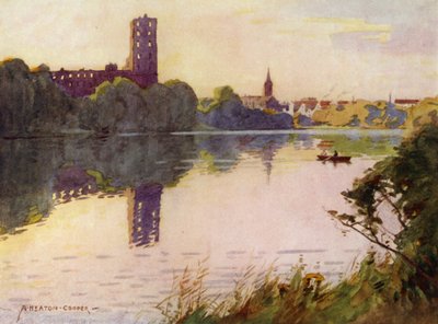 デンマーク：Koldinghus Castle、North Schleswig（カラーリソ） 作： Alfred Heaton Cooper