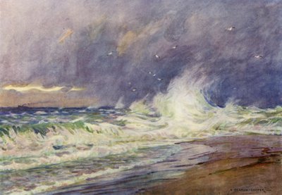 デンマーク: スカウ、北海とカテガットの会合 (色リソ) 作： Alfred Heaton Cooper