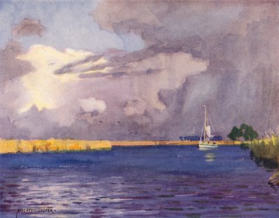Heigham Sounds、Norfolk、Thunder Clouds 作： Alfred Heaton Cooper