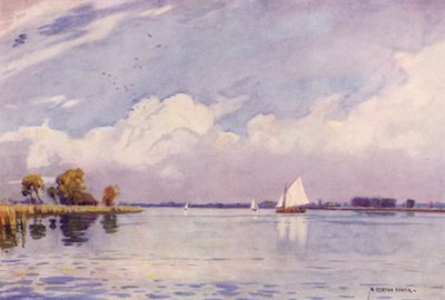 Hickling Broad、ノーフォーク 作： Alfred Heaton Cooper