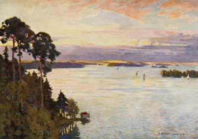 ストックホルム近くのバルト海の島々 作： Alfred Heaton Cooper