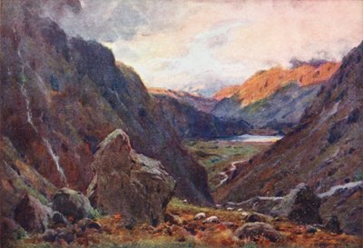 湖水地方カークストン・パスとブラザーズ・ウォーター（カラーリトグラフ） 作： Alfred Heaton Cooper