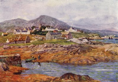 ゴールウェイ州ラウンドストーンの村 作： Alfred Heaton Cooper