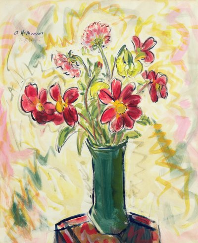 緑の花瓶の花 作： Alfred Henry Maurer
