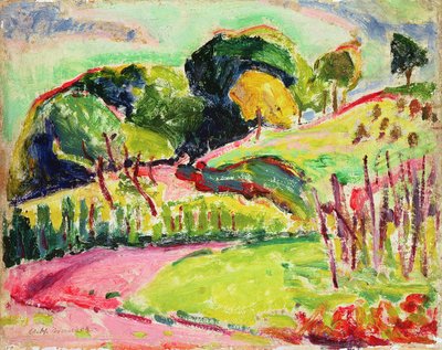 丘のある風景 作： Alfred Henry Maurer