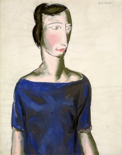 少女の肖像、1923年。 作： Alfred Henry Maurer