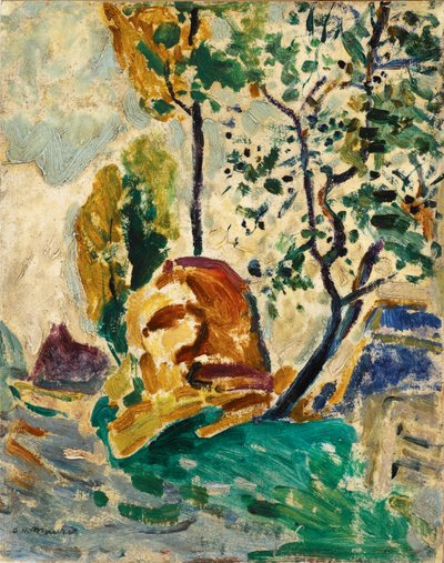 木と岩 作： Alfred Henry Maurer