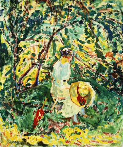 庭の女、1907年頃 作： Alfred Henry Maurer