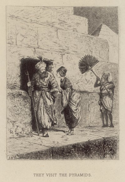 ピラミッドを見に行く（銅版画 作： Alfred Holst Tourrier