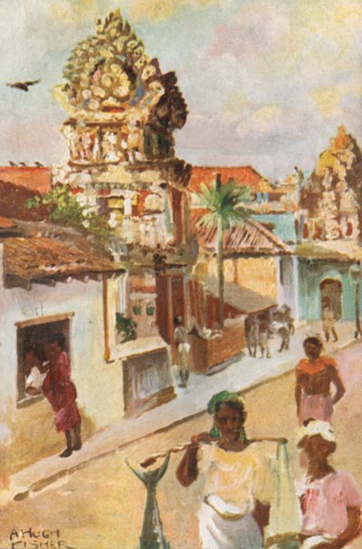 ヒンドゥー寺院、コロンボ 作： Alfred Hugh Fisher