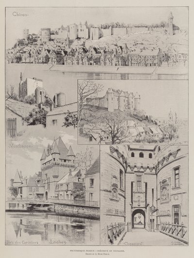 絵のように美しいフランス、トゥーレーヌ城 作： Alfred Hugh Fisher