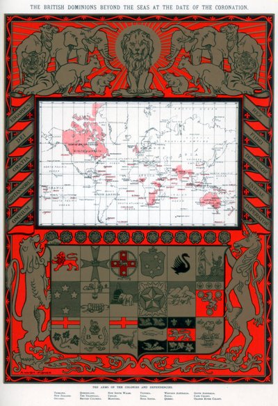 戴冠式の日に海を越えたイギリス領、1902 作： Alfred Hugh Fisher