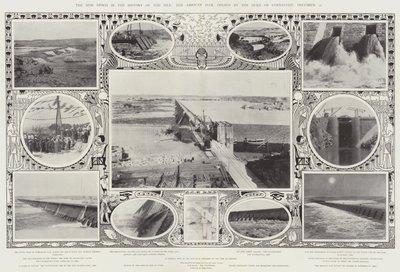 12月10日、コンノート公爵によって開かれたナイル川の歴史の新しい時代、アスソーアンダム 作： Alfred Hugh Fisher