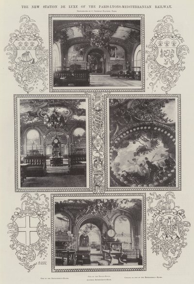 パリ-リヨン-地中海鉄道の新駅デラックス 作： Alfred Hugh Fisher