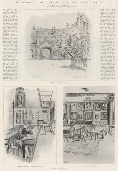 ロンドンからのキリストの病院の除去 作： Alfred Hugh Fisher