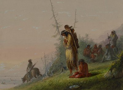 インディアンの野営地 作： Alfred Jacob Miller