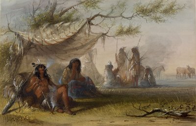 インディアンの野営地 作： Alfred Jacob Miller