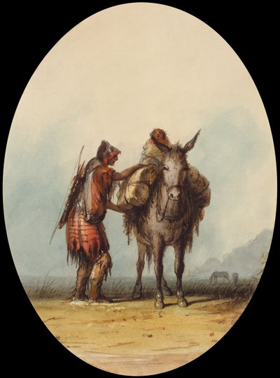 ルートディガー、1837年頃（紙に水彩とグワッシュ） 作： Alfred Jacob Miller